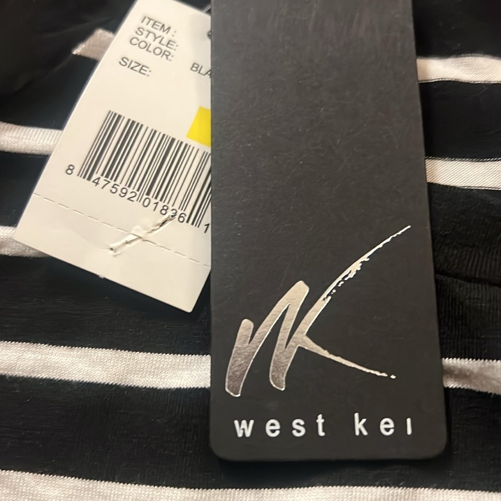 West Kei Women Blouse Striped Top Small - Picture 4 of 6